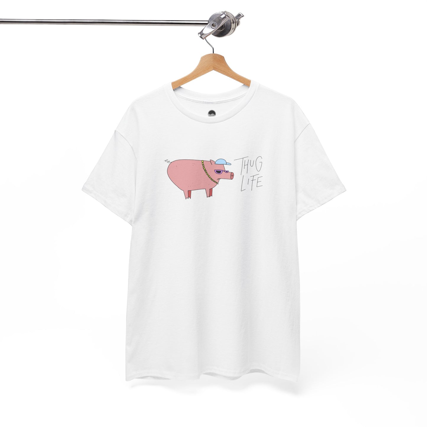 Cute Pig Design Unisex Heavy Cotton Tee