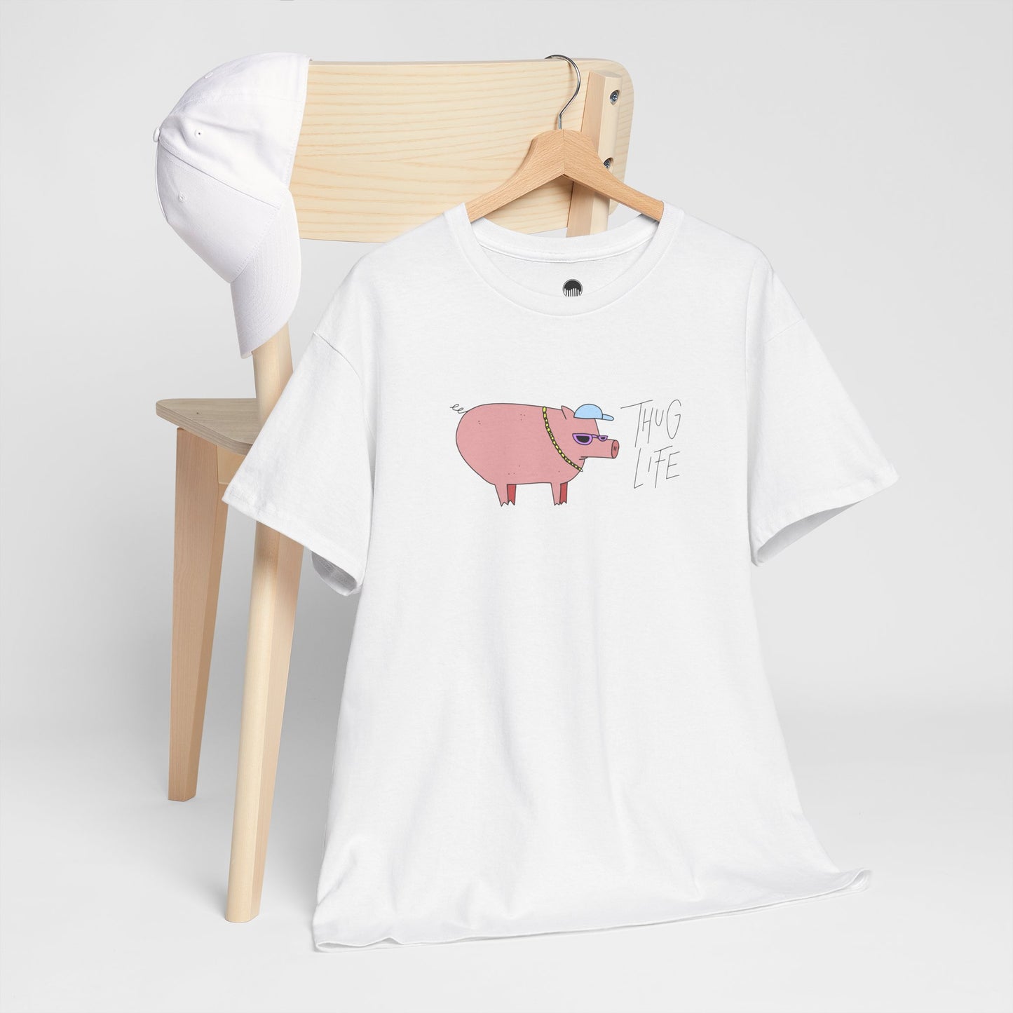 Cute Pig Design Unisex Heavy Cotton Tee