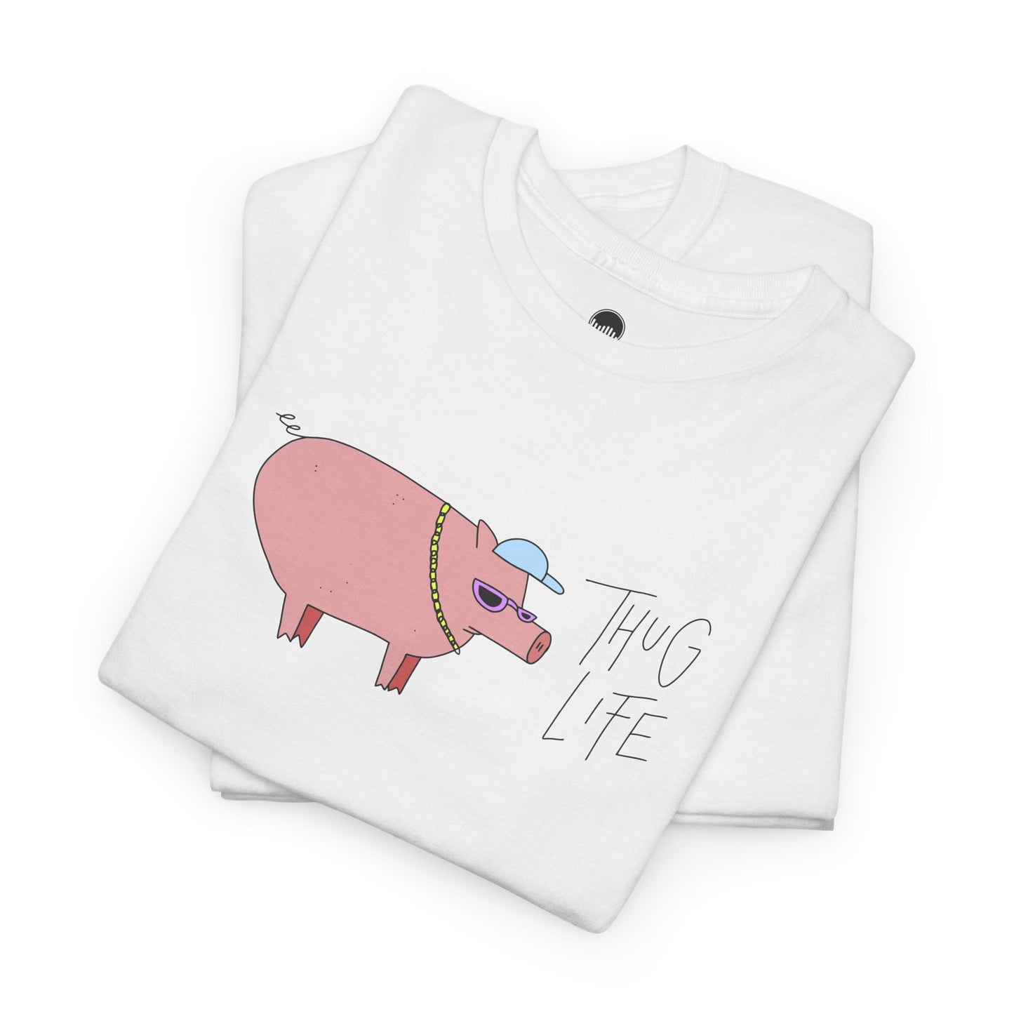Cute Pig Design Unisex Heavy Cotton Tee