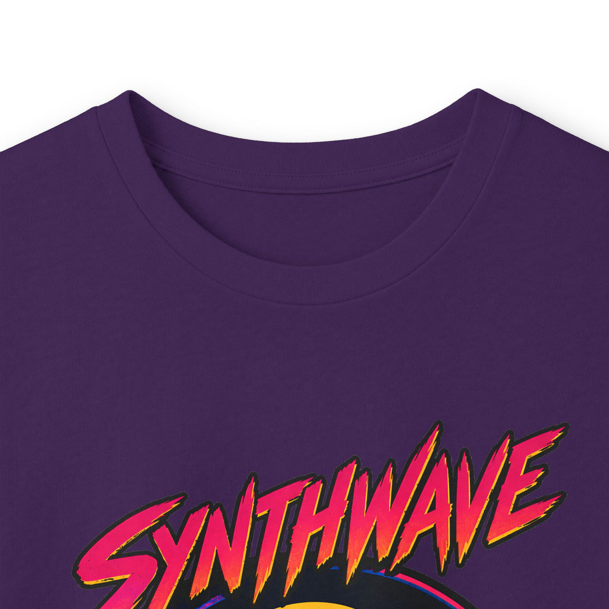 Synthwave Sunset Long Sleeve Tee — Retro Vaporwave Miami Night Graphic