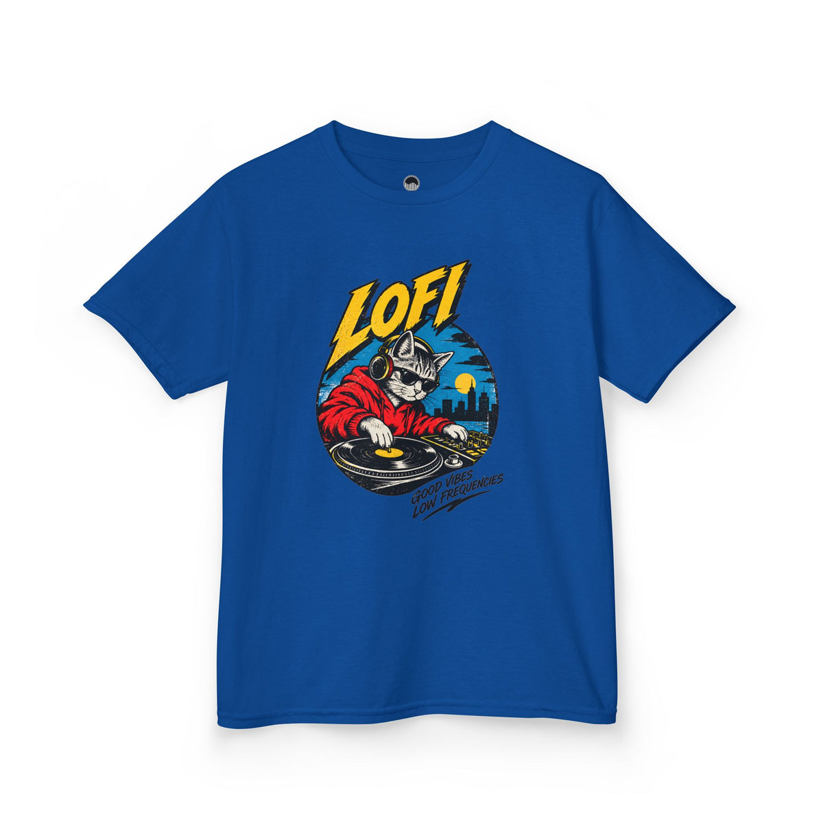 Kids T-Shirt — 'LOFI' DJ Skull Graphic Tee | Retro Night City Vibes