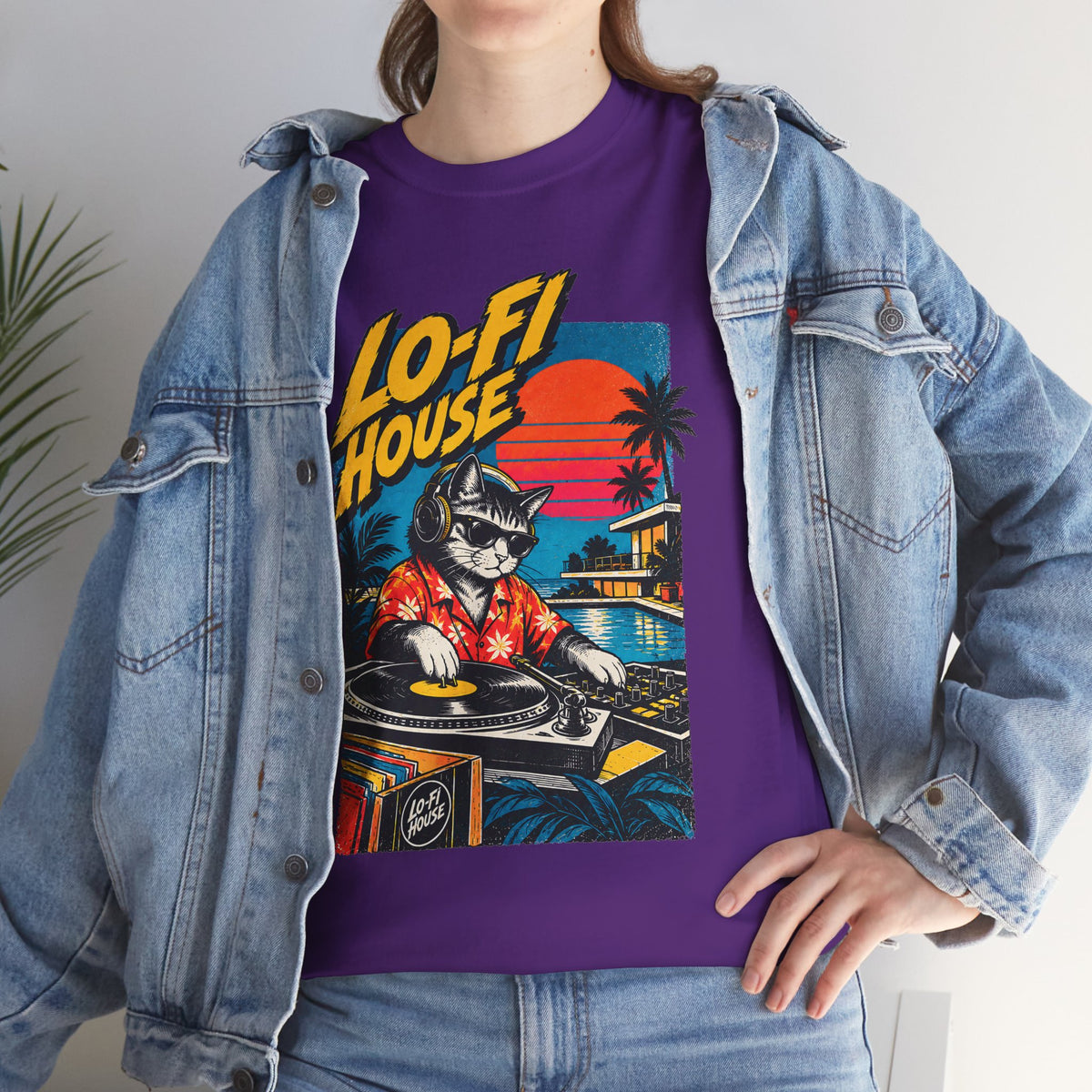 Lo-Fi House DJ T-Shirt — Retro Sunset Music Tee