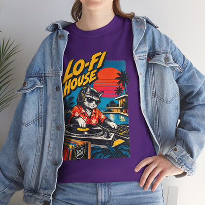 Lo-Fi House DJ T-Shirt — Retro Sunset Music Tee