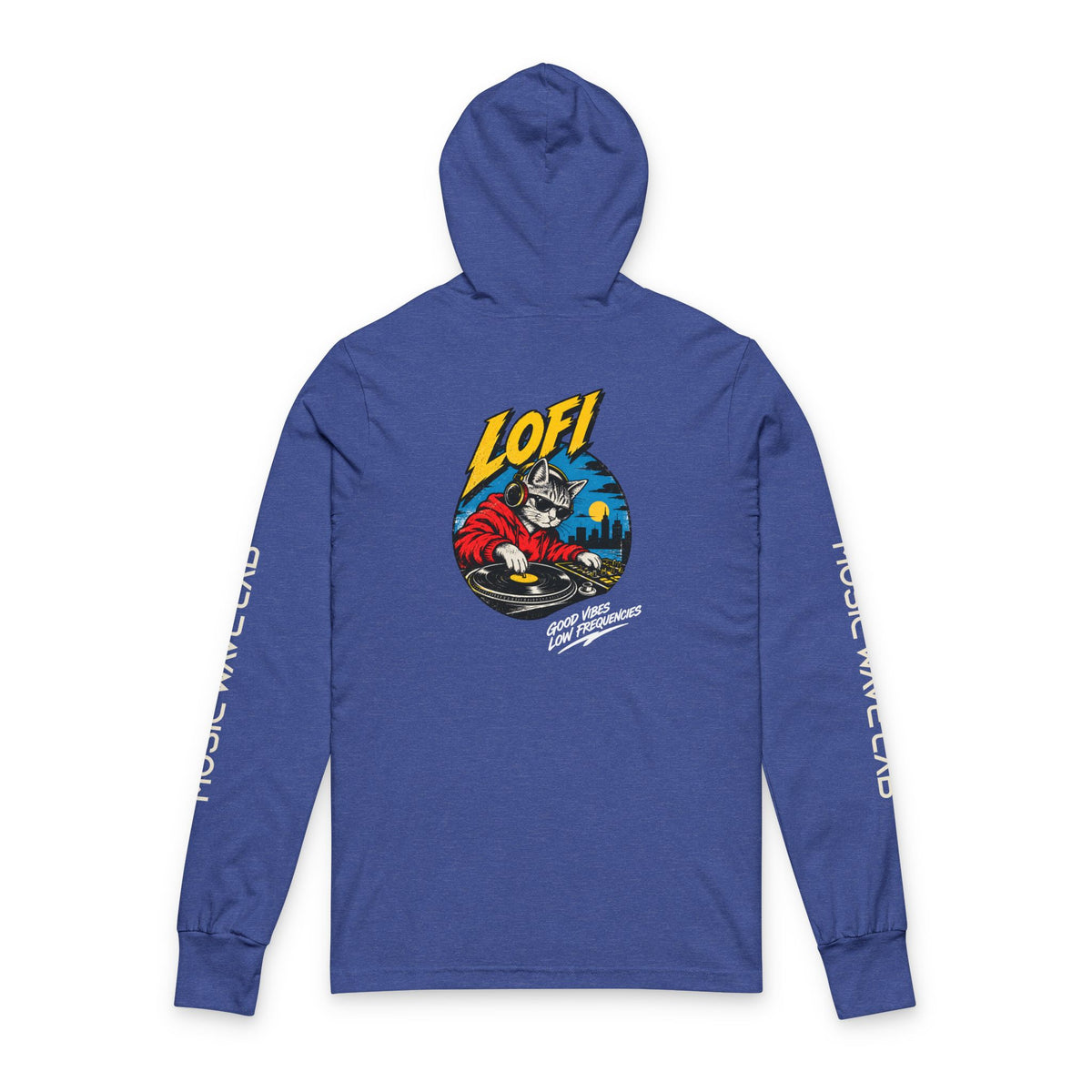 Lofi Night DJ Hooded Long Sleeve Tee