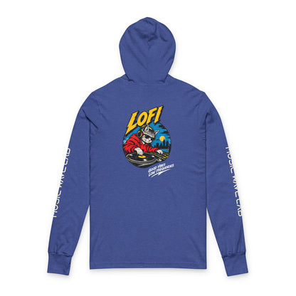 Lofi Night DJ Hooded Long Sleeve Tee