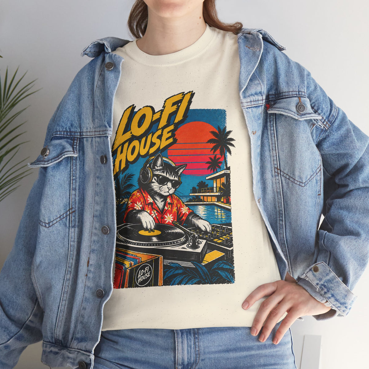 Lo-Fi House DJ T-Shirt — Retro Sunset Music Tee