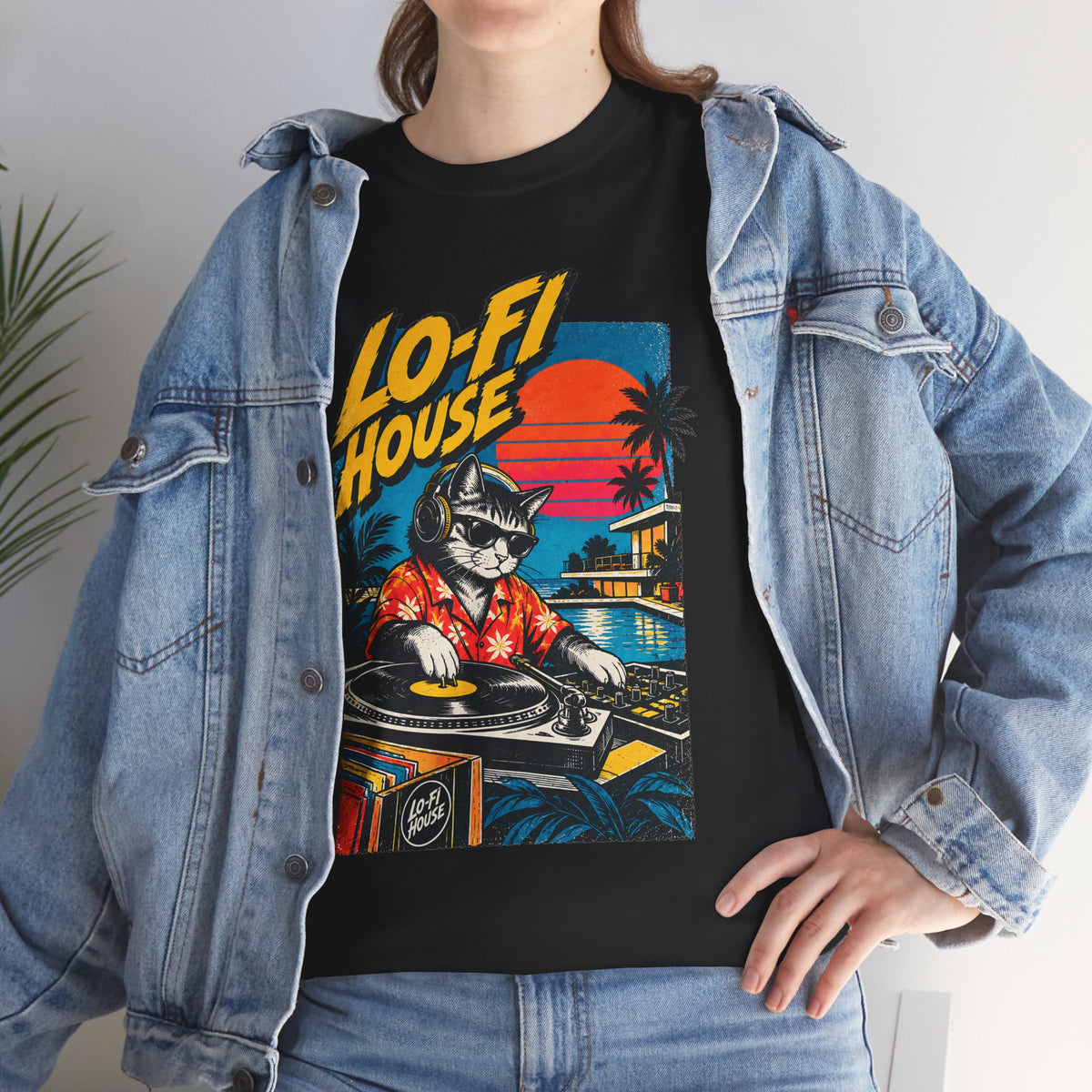 Lo-Fi House DJ T-Shirt — Retro Sunset Music Tee