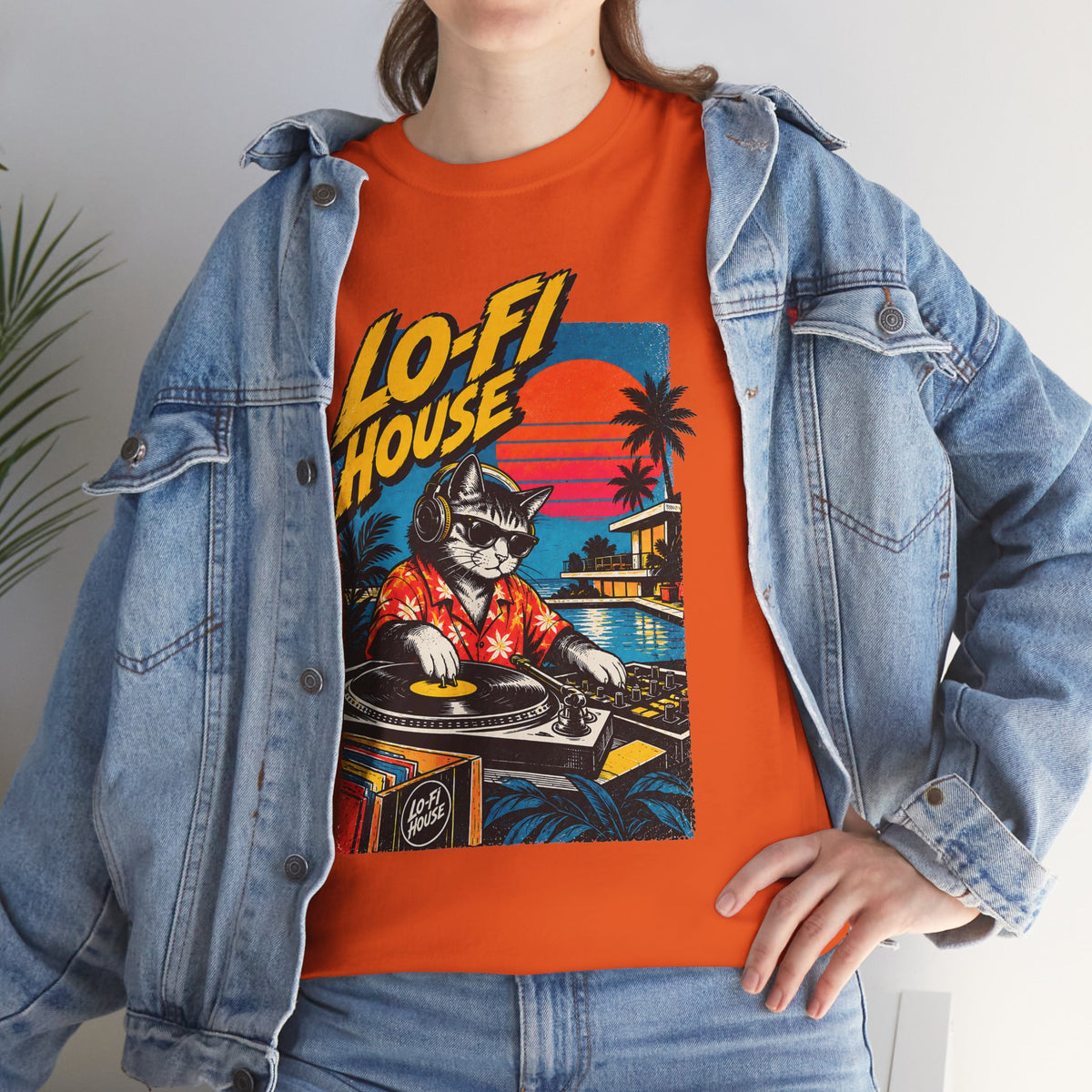 Lo-Fi House DJ T-Shirt — Retro Sunset Music Tee