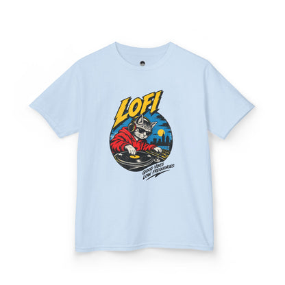 Kids T-Shirt — 'LOFI' DJ Skull Graphic Tee | Retro Night City Vibes