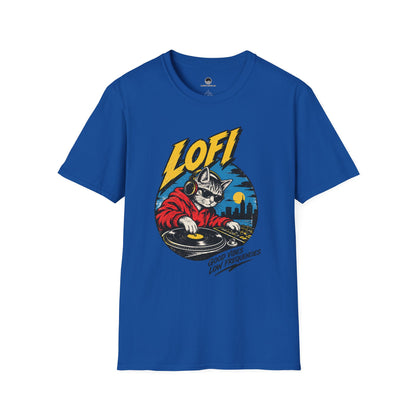 Lofi DJ Cat T-Shirt — Retro Vinyl Nightcat Graphic Tee