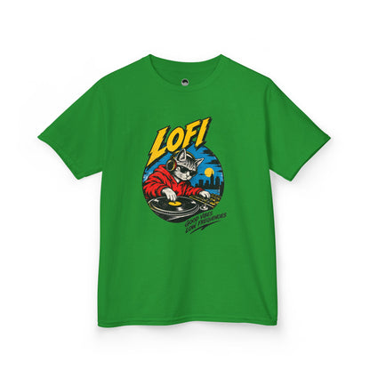 Kids T-Shirt — 'LOFI' DJ Skull Graphic Tee | Retro Night City Vibes