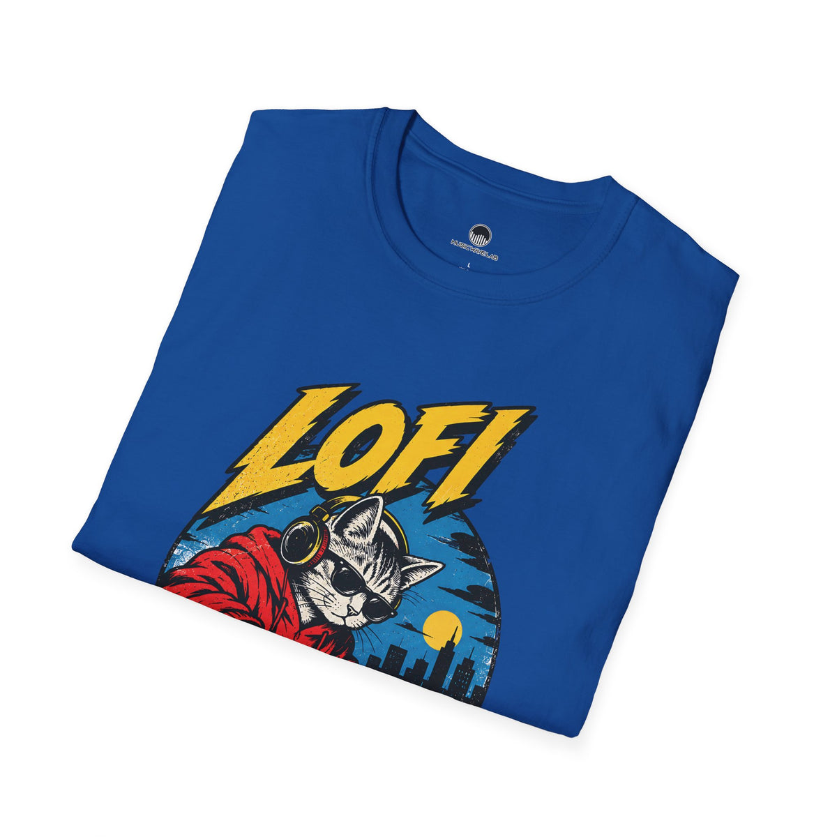 Lofi DJ Cat T-Shirt — Retro Vinyl Nightcat Graphic Tee
