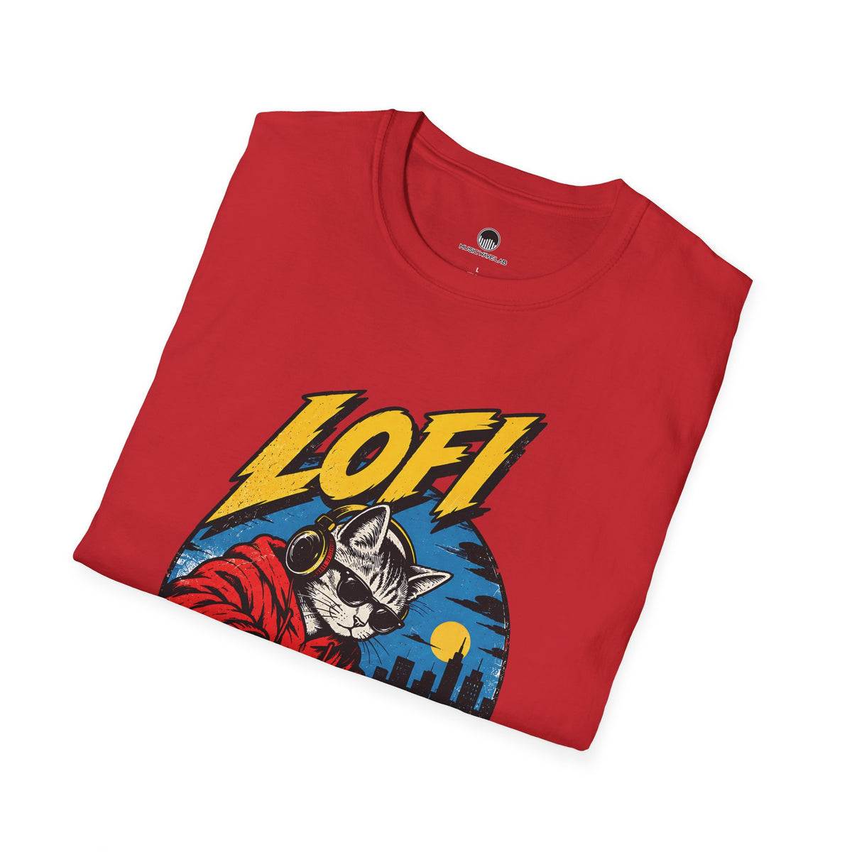 Lofi DJ Cat T-Shirt — Retro Vinyl Nightcat Graphic Tee
