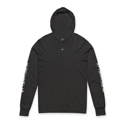 Acid Jazz Hooded Long Sleeve Tee — Retro Record Player Graphic