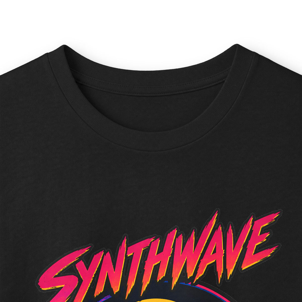 Synthwave Sunset Long Sleeve Tee — Retro Vaporwave Miami Night Graphic
