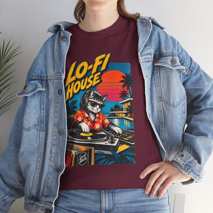 Lo-Fi House DJ T-Shirt — Retro Sunset Music Tee