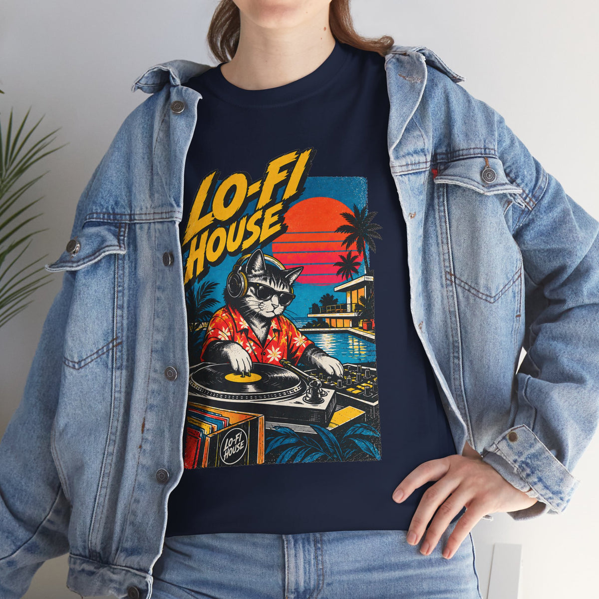 Lo-Fi House DJ T-Shirt — Retro Sunset Music Tee
