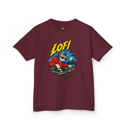 Kids T-Shirt — 'LOFI' DJ Skull Graphic Tee | Retro Night City Vibes