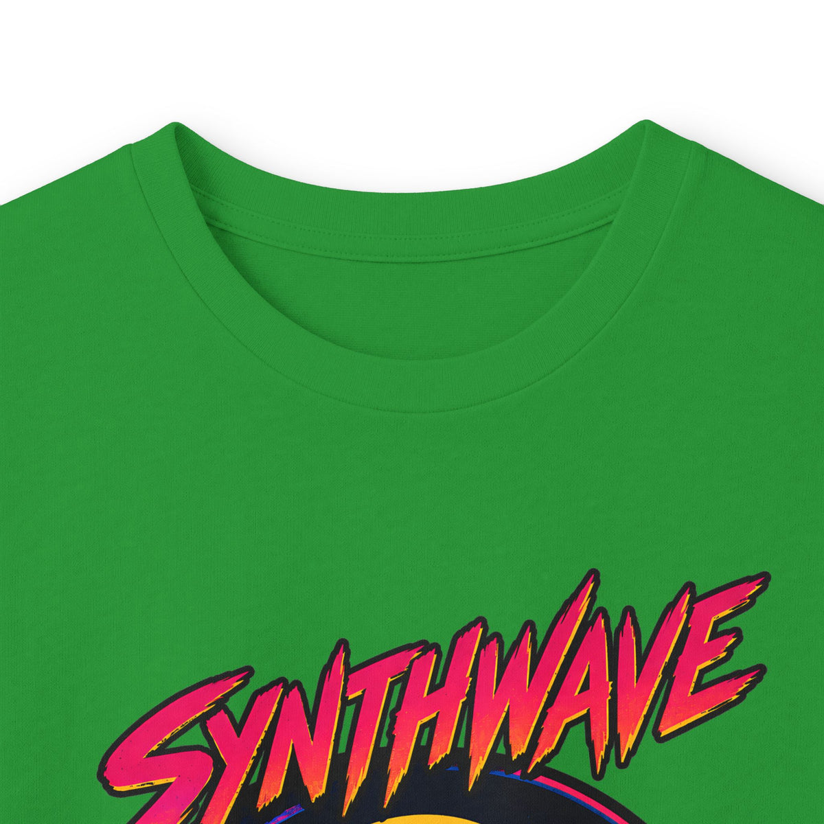 Synthwave Sunset Long Sleeve Tee — Retro Vaporwave Miami Night Graphic