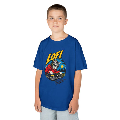 Kids T-Shirt — 'LOFI' DJ Skull Graphic Tee | Retro Night City Vibes