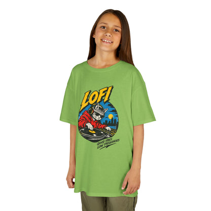 Kids T-Shirt — 'LOFI' DJ Skull Graphic Tee | Retro Night City Vibes