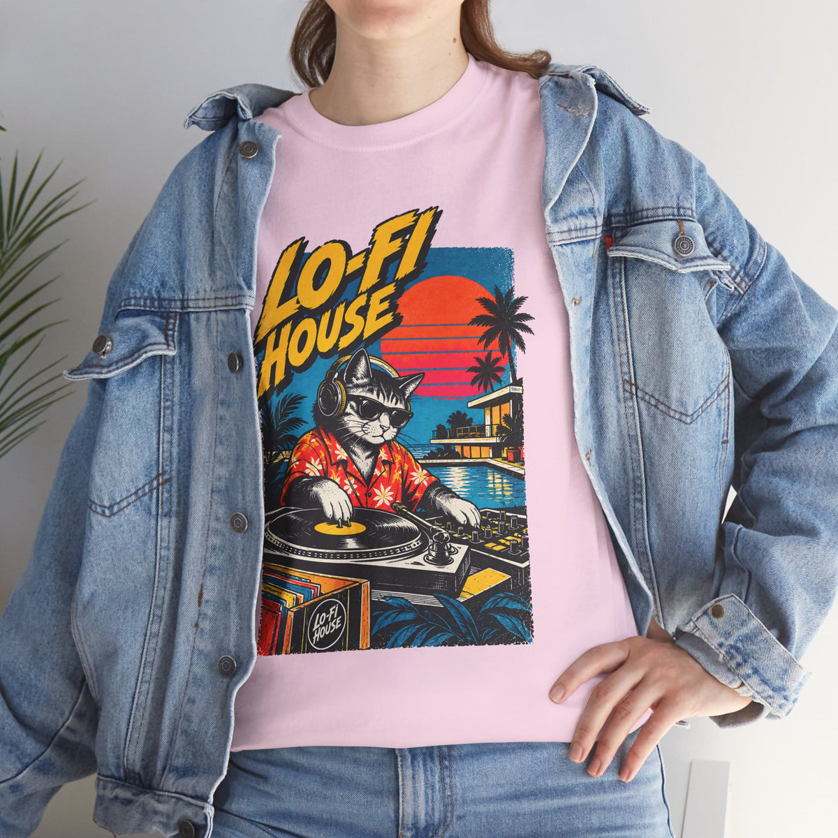 Lo-Fi House DJ T-Shirt — Retro Sunset Music Tee