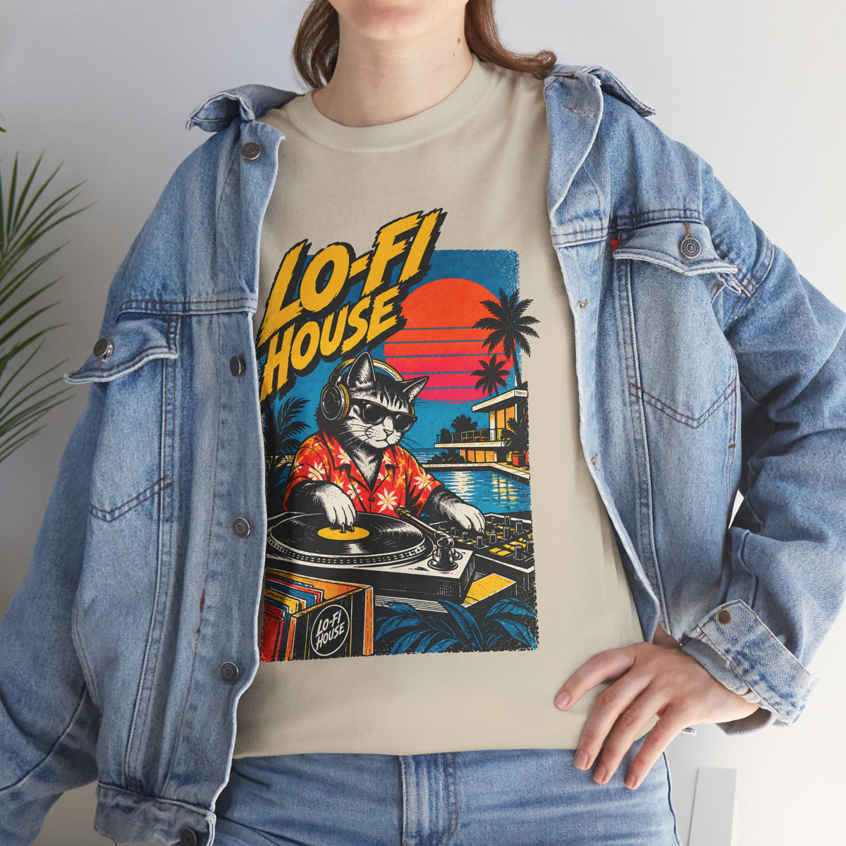Lo-Fi House DJ T-Shirt — Retro Sunset Music Tee
