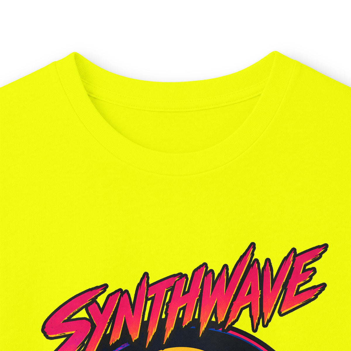 Synthwave Sunset Long Sleeve Tee — Retro Vaporwave Miami Night Graphic