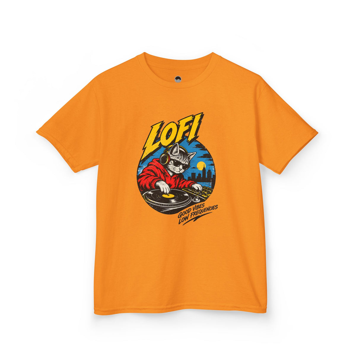 Kids T-Shirt — 'LOFI' DJ Skull Graphic Tee | Retro Night City Vibes