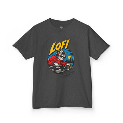 Kids T-Shirt — 'LOFI' DJ Skull Graphic Tee | Retro Night City Vibes