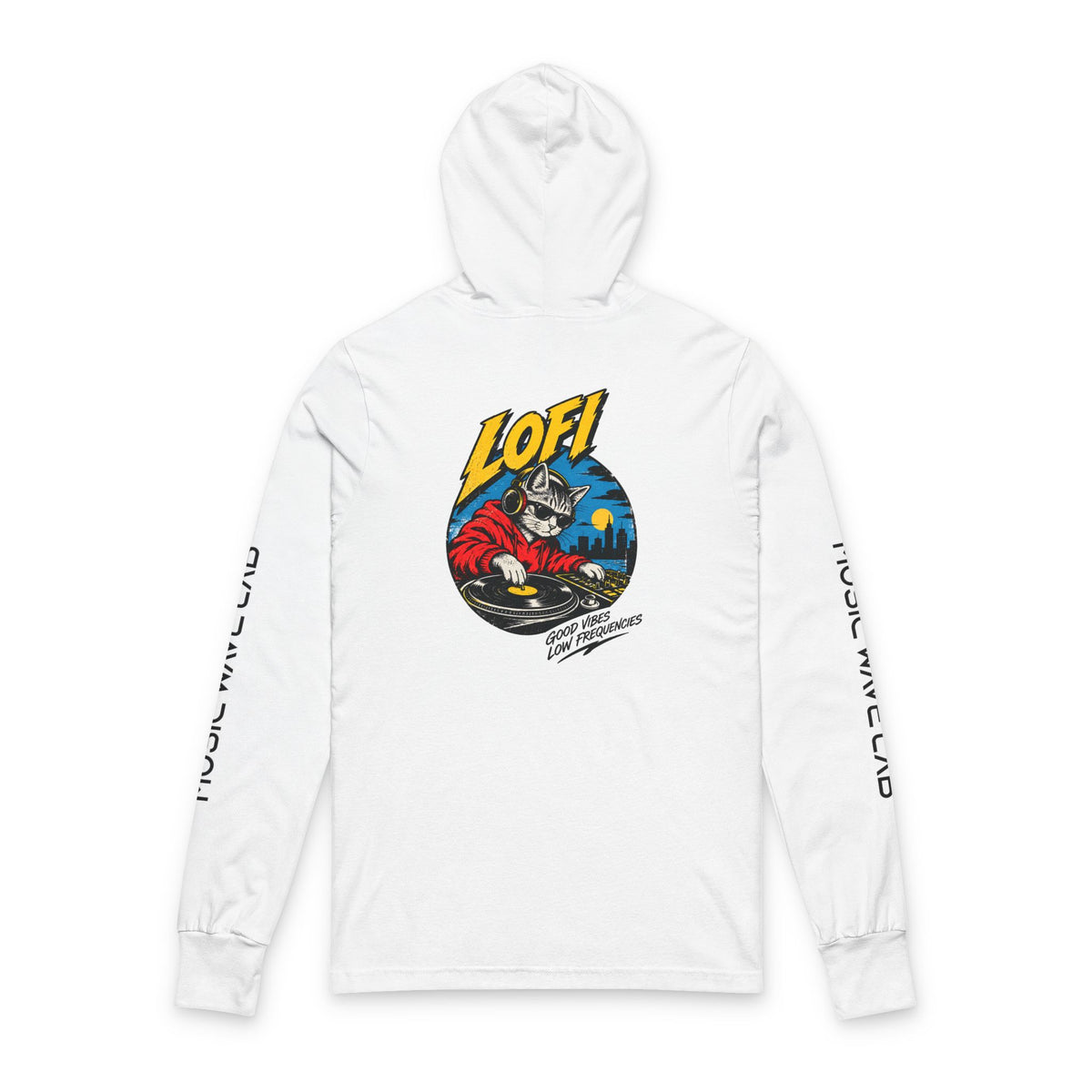 Lofi Night DJ Hooded Long Sleeve Tee