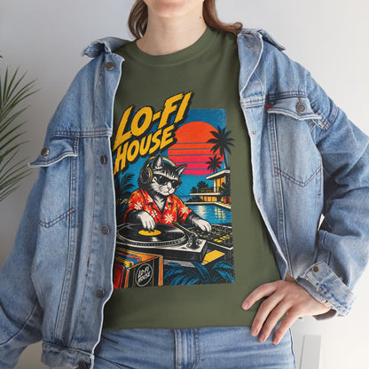 Lo-Fi House DJ T-Shirt — Retro Sunset Music Tee