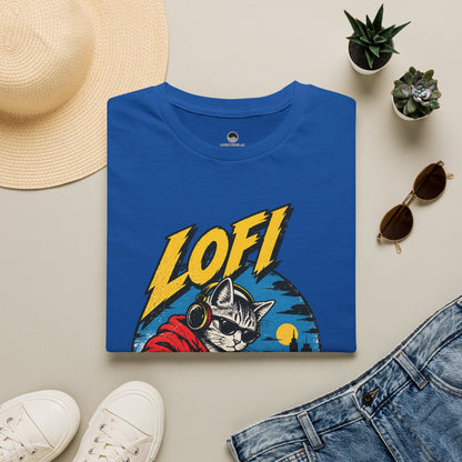 Lofi DJ Cat T-Shirt — Retro Vinyl Nightcat Graphic Tee