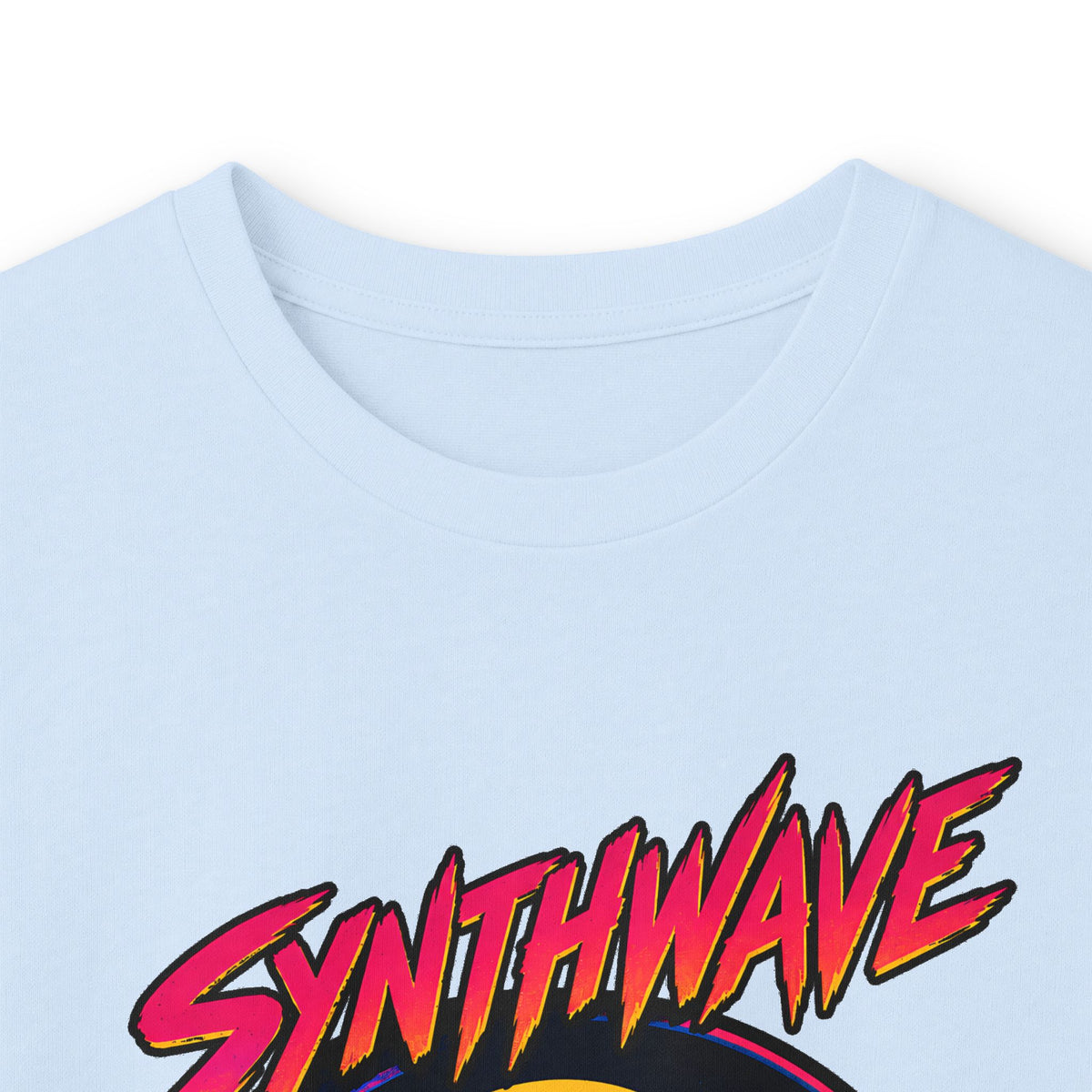 Synthwave Sunset Long Sleeve Tee — Retro Vaporwave Miami Night Graphic