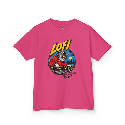 Kids T-Shirt — 'LOFI' DJ Skull Graphic Tee | Retro Night City Vibes