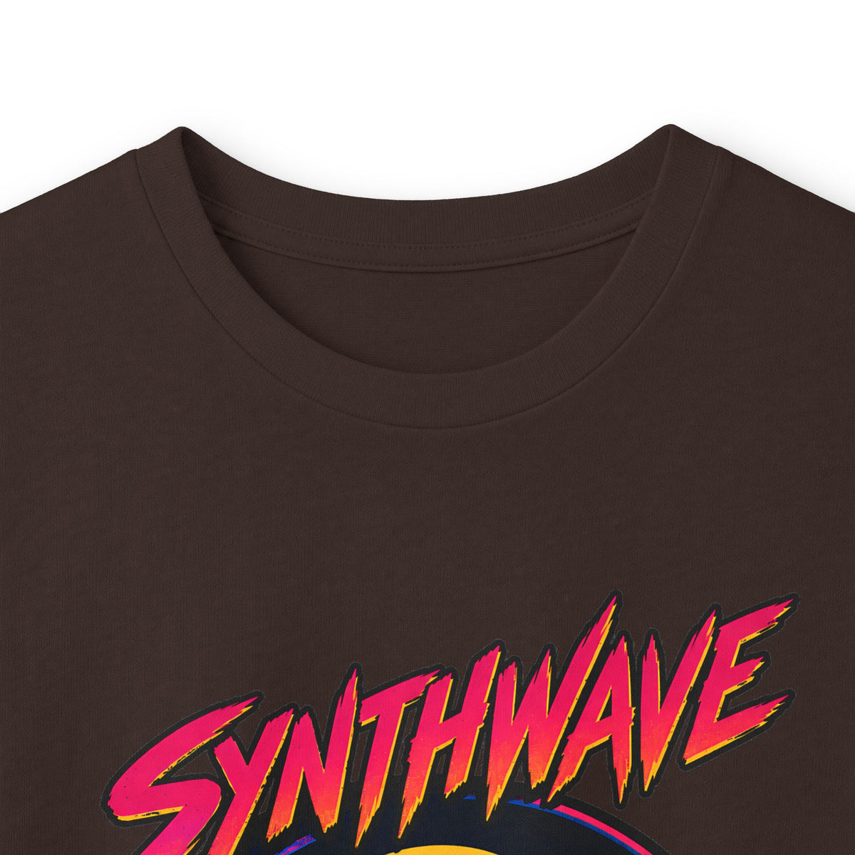 Synthwave Sunset Long Sleeve Tee — Retro Vaporwave Miami Night Graphic