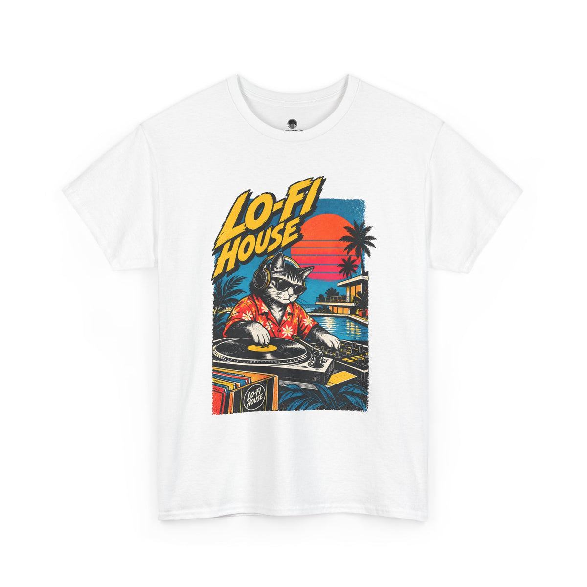 Lo-Fi House DJ T-Shirt — Retro Sunset Music Tee
