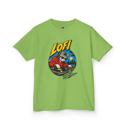 Kids T-Shirt — 'LOFI' DJ Skull Graphic Tee | Retro Night City Vibes