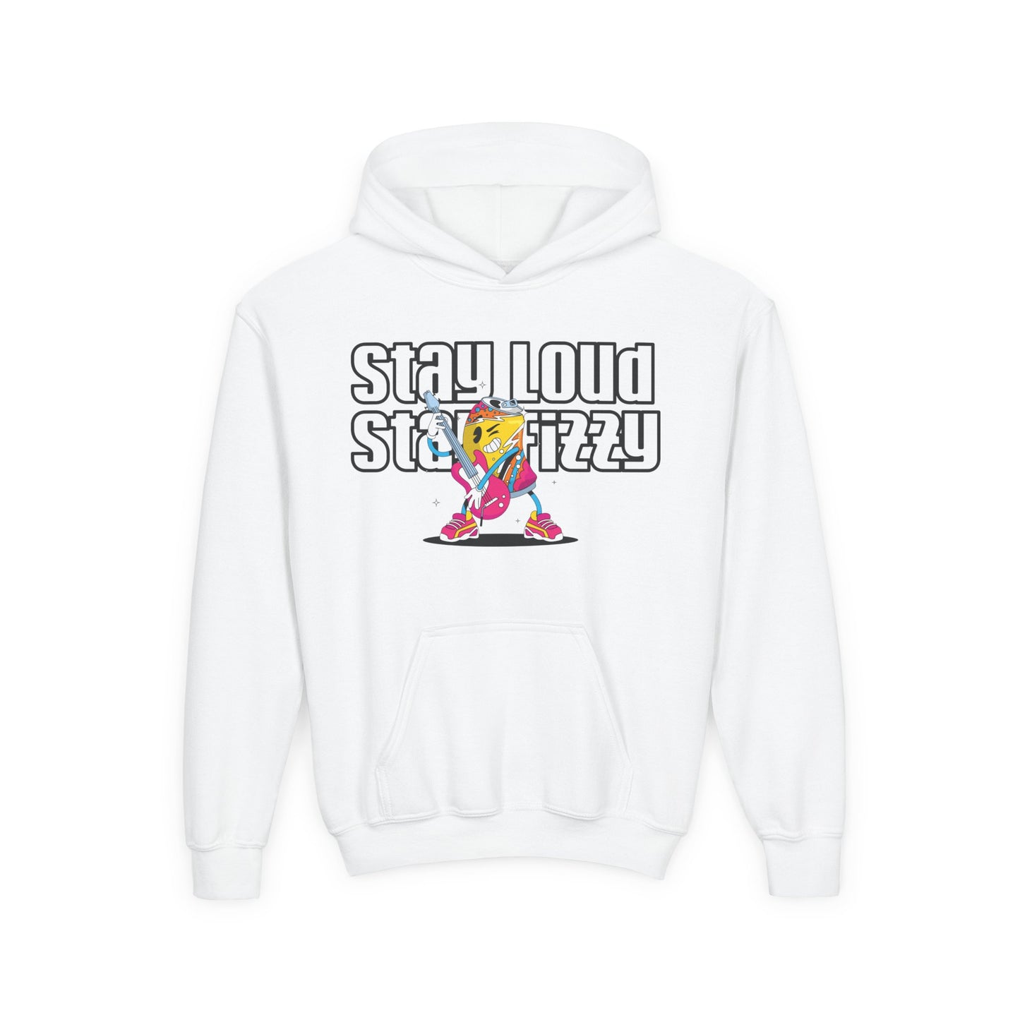 Youth Graphic Hoodie - Stay Loud Stay Fizzy, Cool Hooded Sweatshirt for Teens, Casual Wear, Perfect for Gifts, Streetwear Style, Fun & [...]