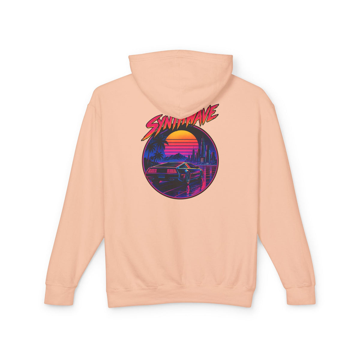 Retro Sunset Hoodie — Synthwave Vaporwave Graphic Pullover