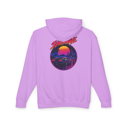 Retro Sunset Hoodie — Synthwave Vaporwave Graphic Pullover
