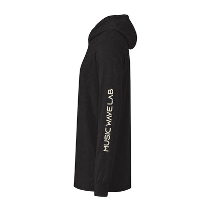 Acid Jazz Hooded Long Sleeve Tee — Retro Record Player Graphic