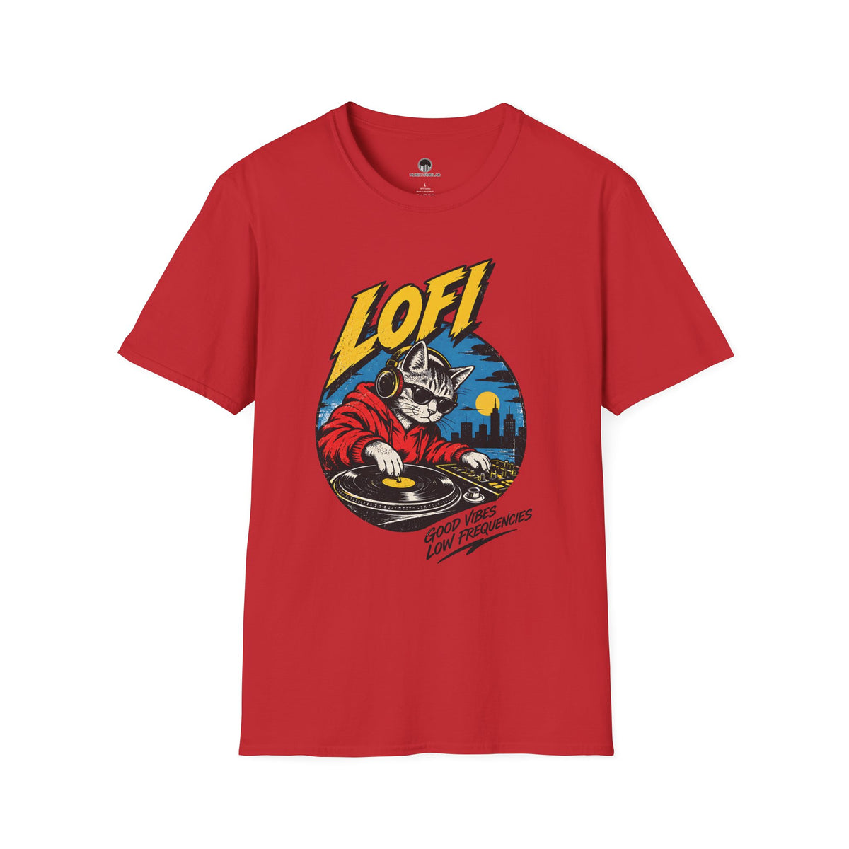Lofi DJ Cat T-Shirt — Retro Vinyl Nightcat Graphic Tee