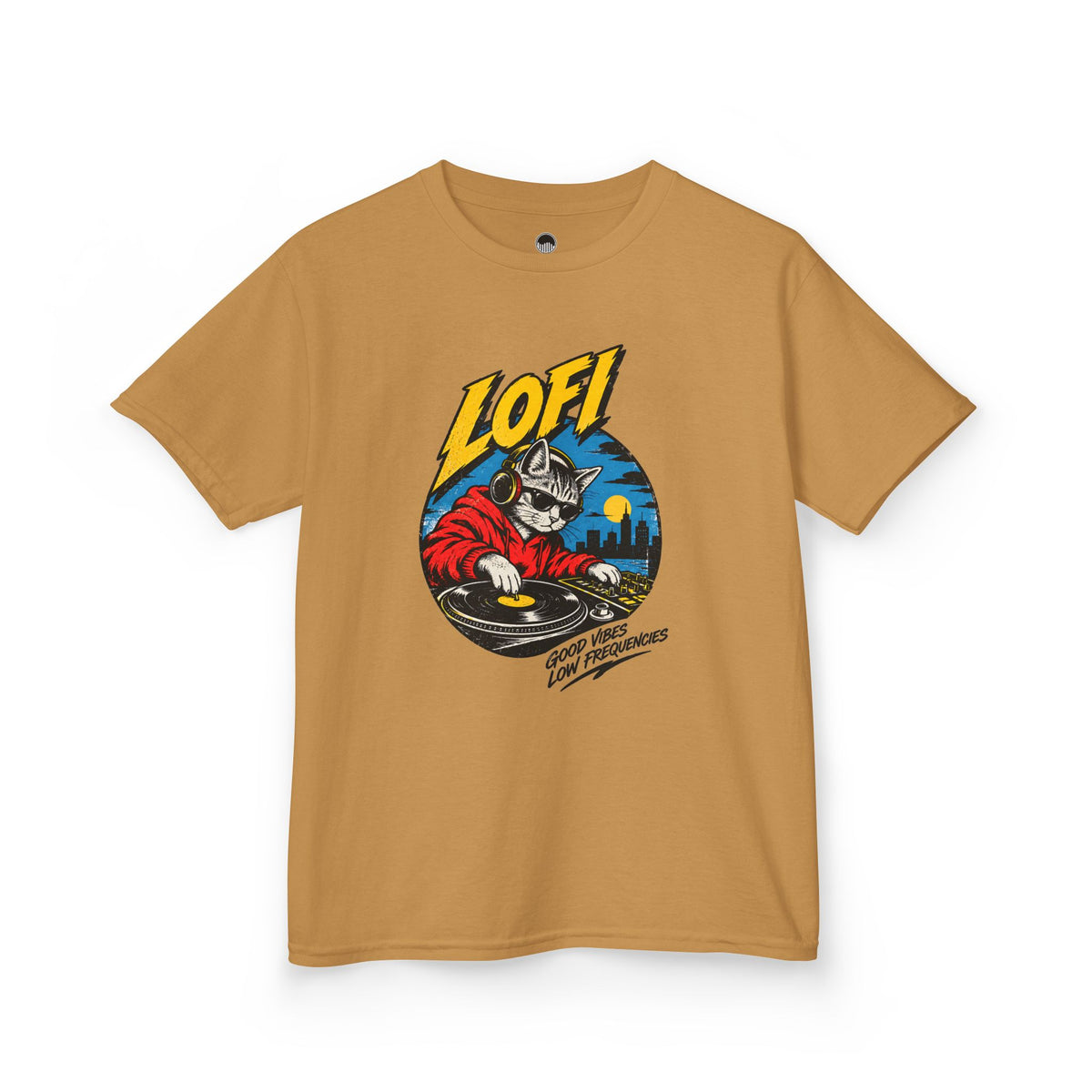 Kids T-Shirt — 'LOFI' DJ Skull Graphic Tee | Retro Night City Vibes
