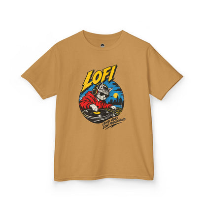 Kids T-Shirt — 'LOFI' DJ Skull Graphic Tee | Retro Night City Vibes