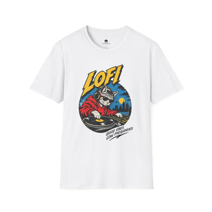 Lofi DJ Cat T-Shirt — Retro Vinyl Nightcat Graphic Tee
