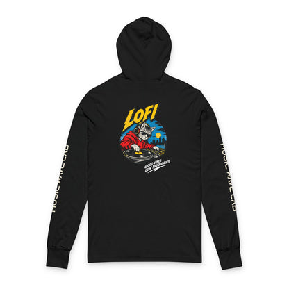 Lofi Night DJ Hooded Long Sleeve Tee