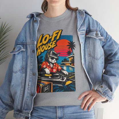 Lo-Fi House DJ T-Shirt — Retro Sunset Music Tee