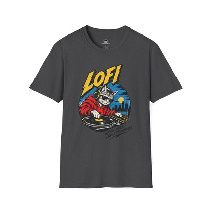 Lofi DJ Cat T-Shirt — Retro Vinyl Nightcat Graphic Tee