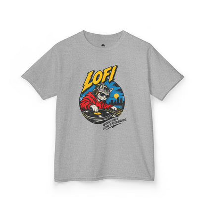 Kids T-Shirt — 'LOFI' DJ Skull Graphic Tee | Retro Night City Vibes